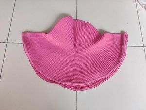 Chic Pink Straw Sun Hat