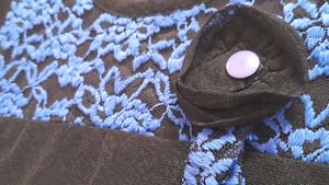 BLACK-BLUE| NET TOP| PARTY WEAR