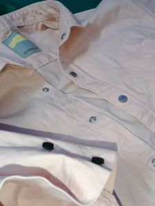 Men's Pastel Pink Snap-Button Shirt