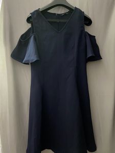 Wardrobe by westside Blue Off Shoulder Mini Dress