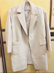MIXXO Cream Wool Blend Coat - Size M