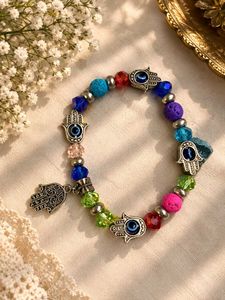 Evil Eye Hamsa Hand Bracelet