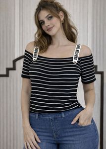Lifestyle Striped Off Shoulder Top
