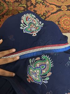 Elegant Navy Blue Saree with blouse