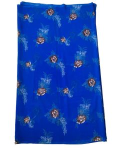 Basic Blue Saree With Flower Design New