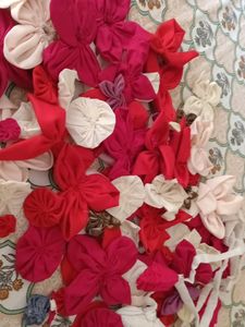 Handmade Fabric Flowers for embellishing dress etc