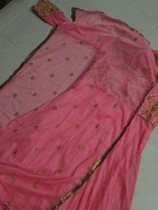 Pink Anarkali With Wonderful Duppatta..