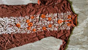 Embroidered Brown Kurta