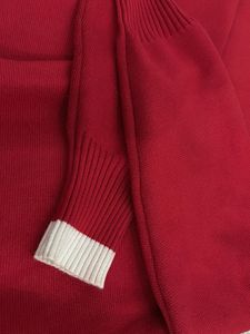 Vibrant Red Mock Neck Sweater