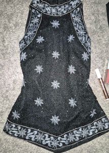 Y2K Designer Beaded Top
