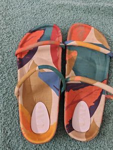 Colorful Abstract Print Flip-Flops