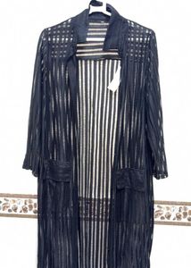 Sheer Striped Duster Cardigan