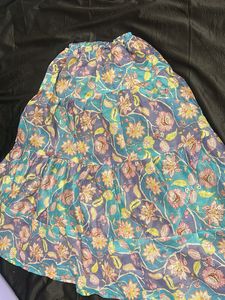 Floral Print Ethnic Skirt
