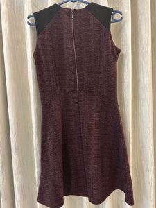 Burgundy Knee Length Dress