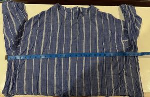 Marks &amp; Spencer - White &amp; Blue Striped Top