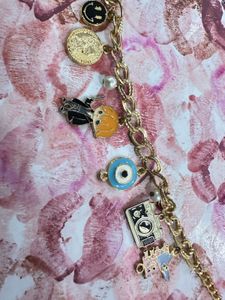 Charm Bracelet with Camera &amp; Evil Eye