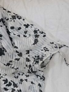Nexus Chic Black &amp; White Floral Blouse