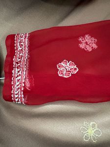 Red Chikankari Kurta
