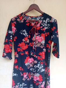 Floral Navy Blue Dress (Women)