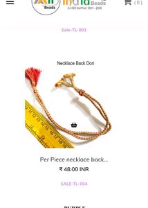 Jewellery Raw Material NECKLACE DORI