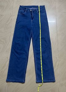 Blue Wide Leg Jeans