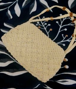 Handmade Crochet Clutch with Beads
