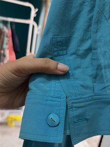 Teal Textured Kurta top