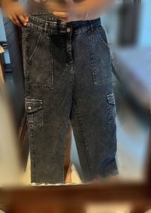 Stylish Dark Wash Denim Pants