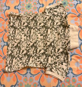 Beige and Olive green T-Shirt for women