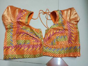 Orange Saree with Blouse