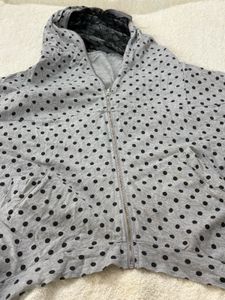 y2k Polka Dot Zip-Up Hoodie
