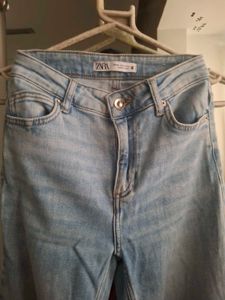 Zara Light Wash Flare Jeans
