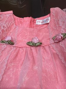 Adorable Pink Lace Baby Dress