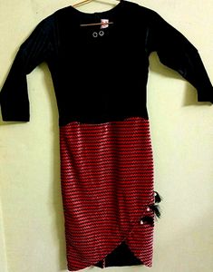 VELVET NET PARTY DRESS FOR WOMEN