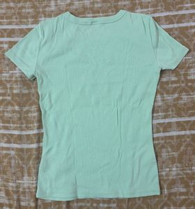 GAP Ribbed T-Shirt With Embroidered Logo