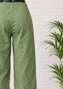 Women's Green Wide Leg Pants
