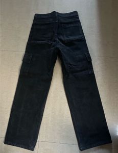 Black Wide Leg Cargo Jeans