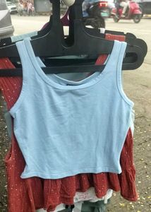 Striped V-Neck Crop Top