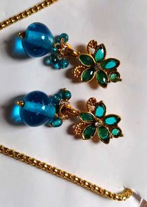 Beautiful Green &amp; Blue Jewellery Set