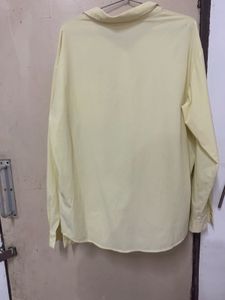 Yellow Oversized Button-Up Shirt