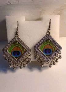 Peacock Feather Earrings