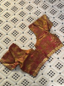 Blue Gold Art Silk Saree