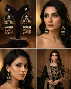 Statement Beaded Dangle Earrings