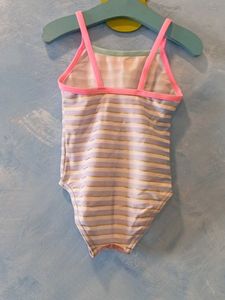 Striped One Piece Swimsuit- 12-18 months