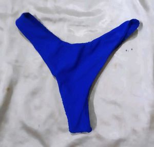 Blue Lace Thong Panty