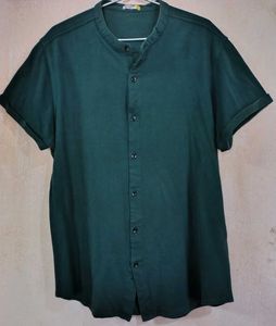 Bewakoof Dark Green Pique Shirt