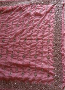 Pink Embellished Saree