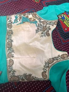 Elegant Anarkali with Gold Embroidery