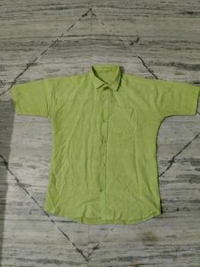 Lime Green Button-Down Shirt