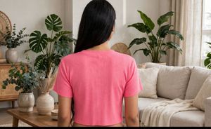 Pink Cropped T-Shirt